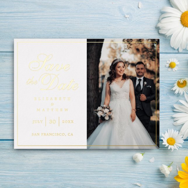 Faire-Part de Mariage Photo Chic Moderne (Créateur téléchargé)