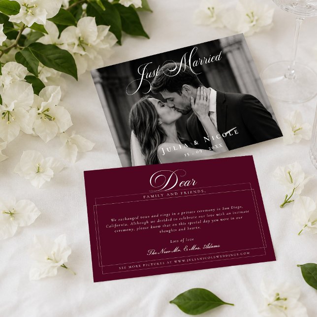 Faire-part de mariage photo classique pour jeunes  (Créateur téléchargé)