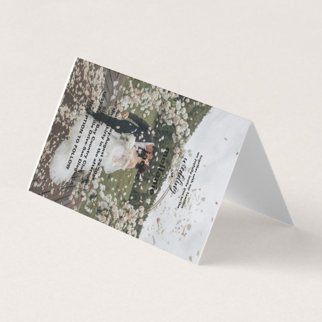 FAIRE-PART DE MARIAGE PHOTO COUPLE (Front)