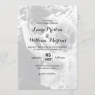 Faire-part de mariage photo Customisé moderne