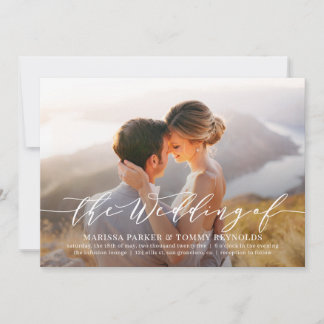 Faire-part de mariage photo d'amour éternel