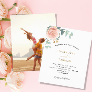 Faire-part de mariage photo de floraison de verdur