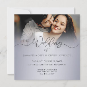 Faire-part de mariage photo de script manuscrit