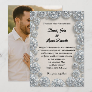 Faire-part de mariage photo Diamond éblouissant