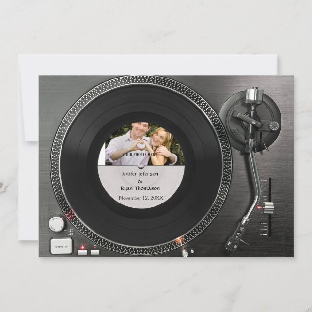 Faire-part de mariage photo DJ (Devant)