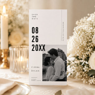 Faire-part de mariage photo éditorial audacieux po