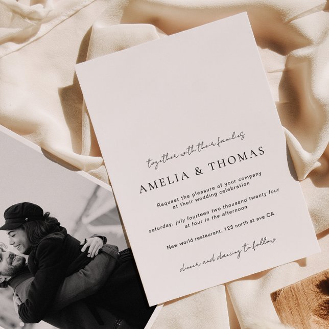 Faire-part de mariage photo Elegance intemporelle (Créateur téléchargé)