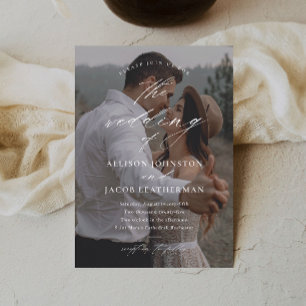 Faire-part de mariage photo élégant et script