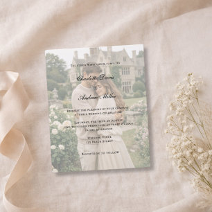 Faire-part de mariage photo élégant moderne