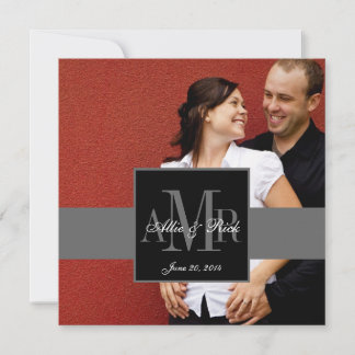 Faire-part de mariage photo en couple de trois mon