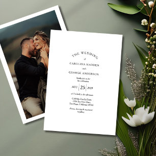 Faire-part de mariage photo en titre