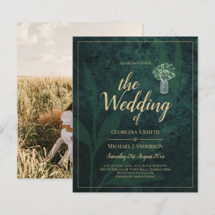 Faire-part de mariage PHOTO Forest Green