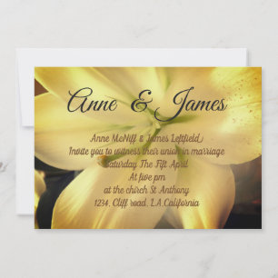 Faire-part de mariage photo Lilium Flower