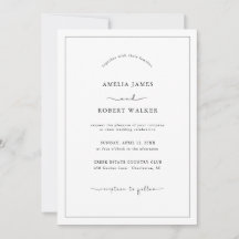 Faire-part de mariage photo minimaliste élégant