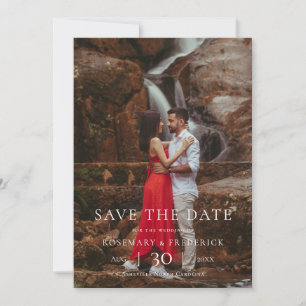 Faire-part de mariage photo minimaliste moderne