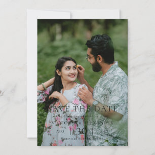 Faire-part de mariage photo minimaliste moderne