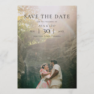 Faire-part de mariage photo minimaliste moderne