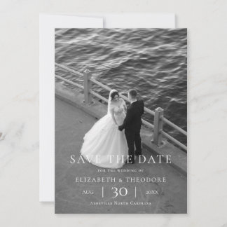 Faire-part de mariage photo minimaliste moderne