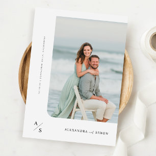 Faire-Part de Mariage Photo Minimaliste Moderne