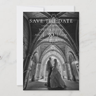 Faire-part de mariage photo minimaliste moderne
