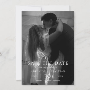 Faire-part de mariage photo minimaliste moderne