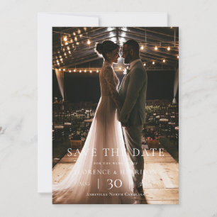 Faire-part de mariage photo minimaliste moderne
