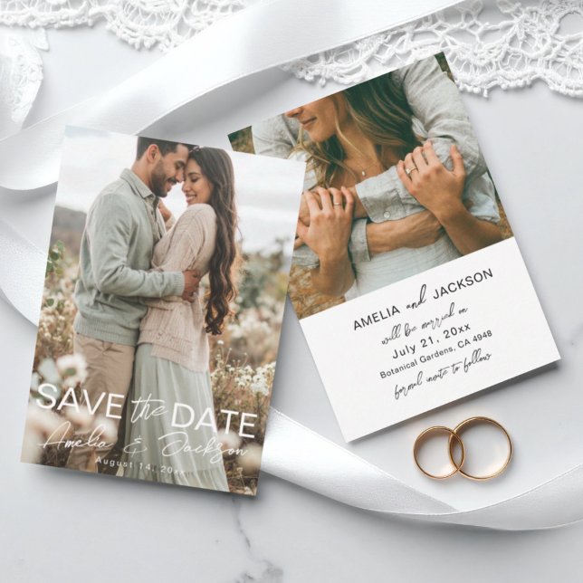 Faire-part de mariage photo moderne (Créateur téléchargé)