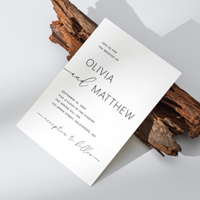 Faire-Part de Mariage Photo Moderne + Code QR | Ty (Créateur téléchargé)