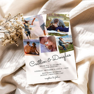 Faire-part de mariage photo moderne élégant Couple