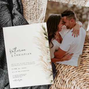 Faire-part de mariage photo moderne minimaliste ru