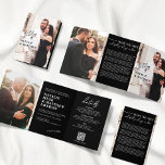Faire-part de mariage photo moderne triple<br><div class="desc">Cette faire-part de mariage triplée moderne en noir et blanc fera une impression étonnante sur vos invités. Il présente un beau mélange de présentation photo et de détails, avec une palette classique de couleurs noir et blanc. L'invitation est triplée, afin de s'assurer que toutes les informations nécessaires pour votre journée...</div>