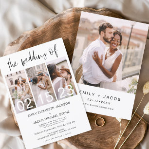 Faire-part de mariage photo noir et blanc Budget