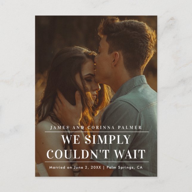 Faire-Part de Mariage Photo Nous N'avons Pas Pu At (Devant)