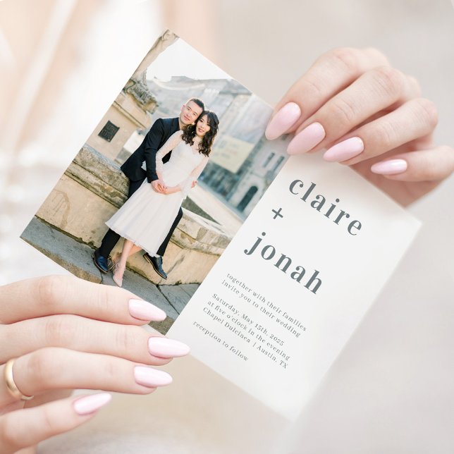 Faire-part de mariage photo nuptiale moderne MNU (Créateur téléchargé)