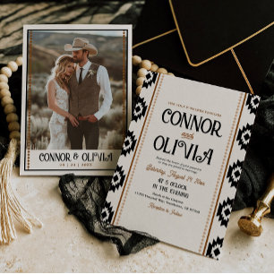Faire-part de mariage photo occidental moderne