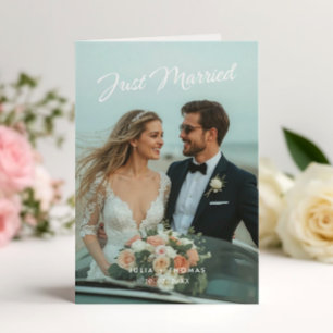Faire-Part de Mariage Photo Plié 'Just Married'
