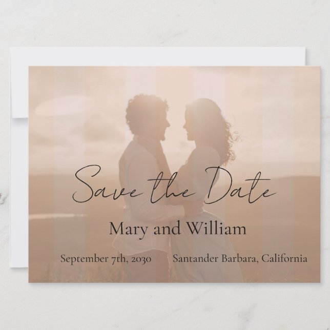 Faire-part de mariage photo pour annoncer la date  (Devant)