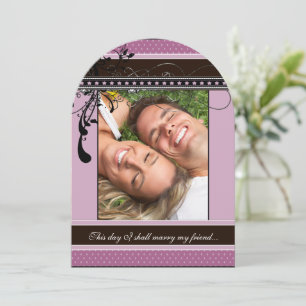 Faire-part de mariage photo Purple Lavender