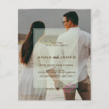 Faire-part de mariage photo stratifié budget