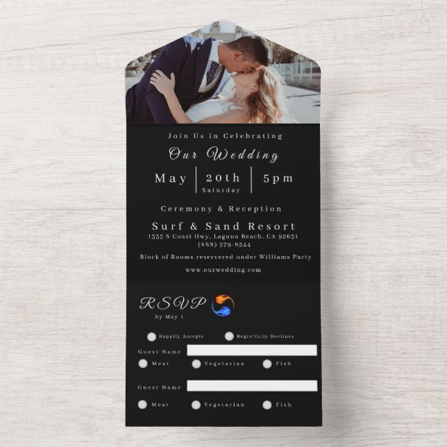 Faire-part de mariage photo - Thème de mariage Fla (À l'intérieur)