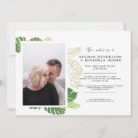 Faire-part de mariage photo virtuelle Palm Greener
