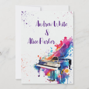 Faire-part de mariage Piano Art