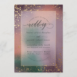 faire-part de mariage pictural (or)