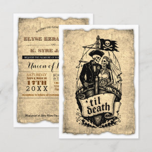faire-part de mariage pirate jusqu'à la mort