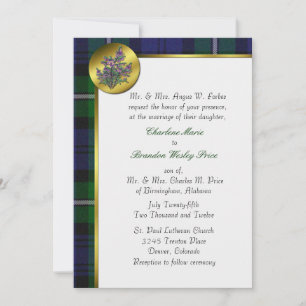 Faire-part de mariage Plaid de Forbes Tartan