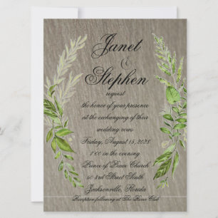 Faire-part de mariage plat de la rivière Indian