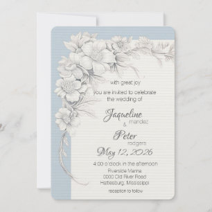 Faire-part de mariage plat mariage Elegance