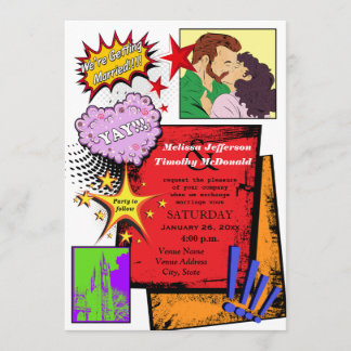 Faire-part de mariage Pop Art
