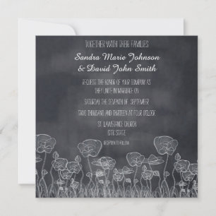 Faire-part de mariage Populaire Chalkboard