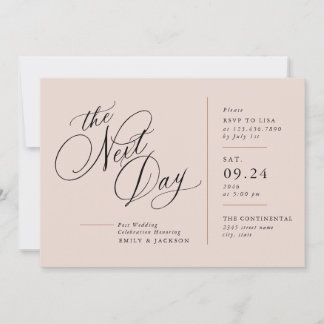 Faire-part de mariage Post bloc ligne de script mo